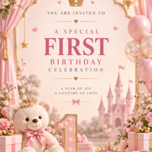 little princess – birthday invitation (1)
