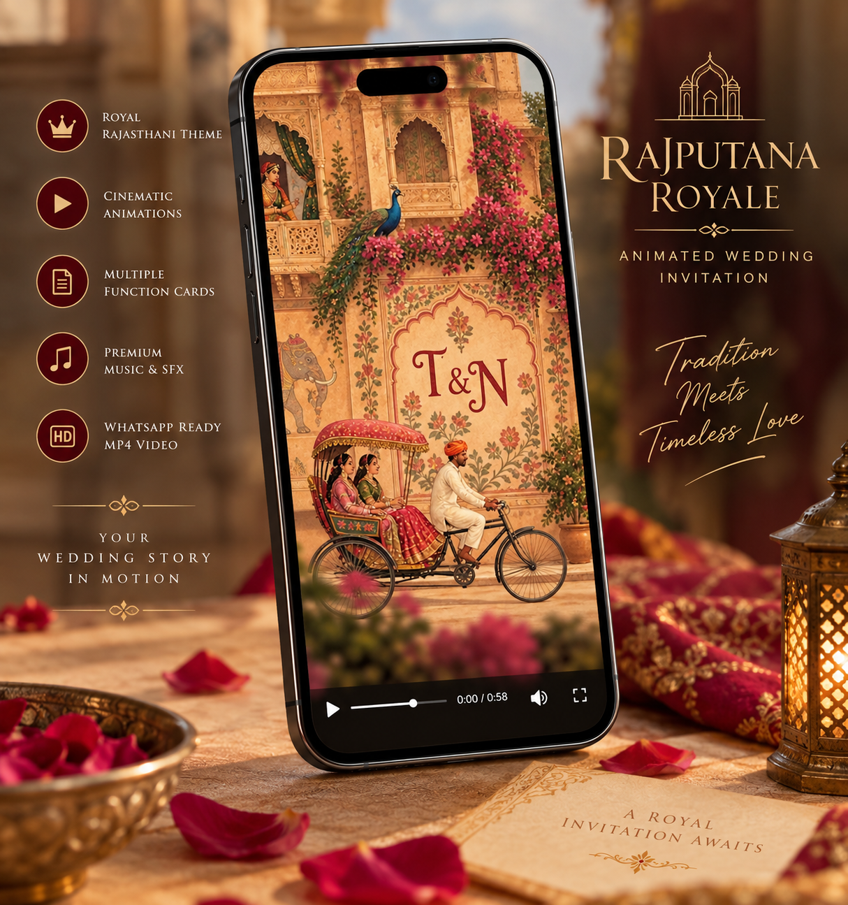 rajputana royale – animated wedding invitation Animated wedding invitation video